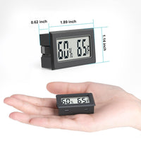 Mini Digital Thermometer 2-Pack Hygrometer Indoor Humidity Monitor Temperature Humidity Gauge Meter with Fahrenheit (℉) for Humidors, Greenhouse, Garden, Cellar, Closet, Fridge Etc by DWEPTU