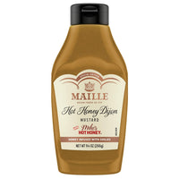 Maille x Mike's Hot Honey Special Edition Savory-Sweet Condiment with a Spicy Kick Hot Honey Dijon Mustard Gluten-Free, Shelf-Stable 9.4oz
