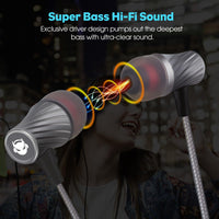Super Bass 90%-Noise Isolating Earbuds with Microphone and Case-Amazing Sound Effects and Game Experience for Women, Men, Kids-Headphone Jack Compatible with Apple, Samsung, Sony, Xbox