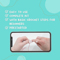 CrochetBuds Crochet Kit for Beginners | Penguin Pattern | Crochet Kit for Adults, Teens, & Kids w/Instructions, Easy to Use Yarn Bundle, Hook, Needles | Includes Step-by-Step Video & Written Tutorial