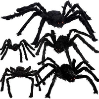 Halloween Hairy Spiders Decorations 5 Pack, Realistic Spiders Decorations with Different Sizes, Scary Spider Props for Indoor Outdoor Halloween Party Yard Window Decor (12" 20" 24" 30" 36")
