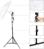 Photo Lighting Kit, 2M x 3M/6.6ft x 9.8ft Background Support System and 900W 6400K Umbrellas Softbox Continuous Lighting Kit for Photo Studio Product,Portrait and Video Shoot Photography
