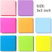 8 Pads Pop Up Sticky Notes 3x3 Refills Bright Colors Self-Stick Notes Pads Super Adhesive Sticky Notes Great Value Pack - Big Hawaiian Gift Shop