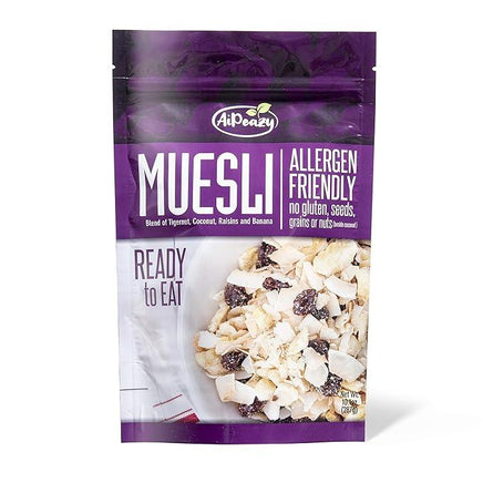 AiPeazy Muesli - Gluten Free, Paleo Mix for Breakfast, Snacks, Cereal & More - with Organic Raisins, Tigernut, Coconut & Banana - 10.1oz - Big Hawaiian Gift Shop