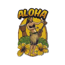 "Aloha Hula Girl" Bamboo Sticker