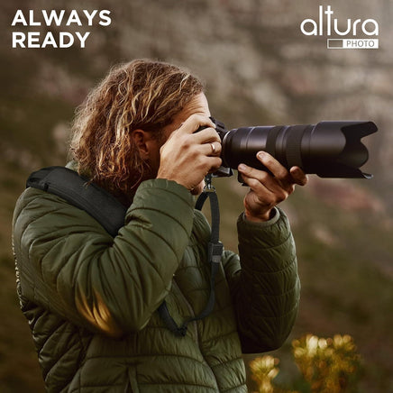 Altura Photo Camera Neck Strap w. Quick Release & Safety Tether For Photographers - Adjustable DSLR Camera Strap for Sony, Nikon & Canon - Safe & Secure Camera Strap - Big Hawaiian Gift Shop