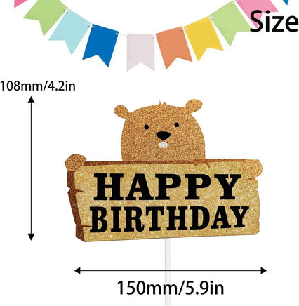 Cute Groundhog Cake Toppers Groundhog Day Theme Marmot February 2 Ground-Hog Day Spring Child Boy girl Birthday Party Decorations - Big Hawaiian Gift Shop