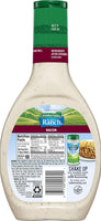 Hidden Valley Bacon Ranch Salad Dressing & Topping, Gluten Free - 16 Ounce Bottle, Pack of 2, Bundled With V2U Utensil Set