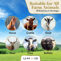 UMAID Himalayan Salt Lick 6 lbs On Rope for Horse, Deer, Goat, and Livestock Animals - Himalayan Salt Block 1 Pack
