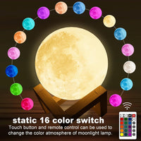 5.9 inch Moon Lamp 16 Colors LED 3D Night Light for Kids, Moon Light with Remote & Touch Control Timer Function Lava Lamp- Perfect Gifts for Teen Girl, Boys, Kids, and Women on Birthday - Big Hawaiian Gift Shop