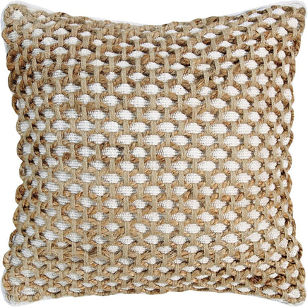 Boho Living Jada Decorative Throw, Includes Accent, Premium Woven Design, Living Room Décor, (1) 20" x 20" Pillow Cover with Insert, White - Big Hawaiian Gift Shop