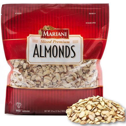 Mariani Nut - Sliced Premium California Almonds - Gluten Free, Kosher Certified - Stand Up 2lb Bag (Pack of 1) - Big Hawaiian Gift Shop