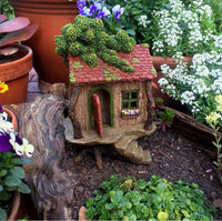 PRETMANNS Fairy Garden Houses for Outdoor - Large Fairy Tree House with a Door That Opens – 9” High - Garden Supplies for Miniature Garden Accessories - Big Hawaiian Gift Shop